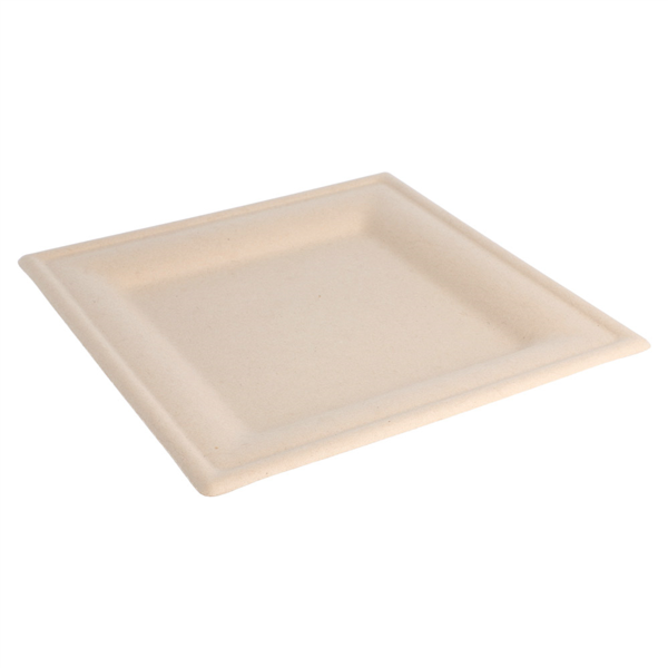 Piatti quadrati  'BIONIC' 20x20x1 CM naturale  